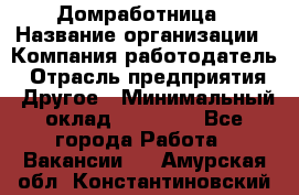 Домработница › Название организации ­ Компания-работодатель › Отрасль предприятия ­ Другое › Минимальный оклад ­ 20 000 - Все города Работа » Вакансии   . Амурская обл.,Константиновский р-н